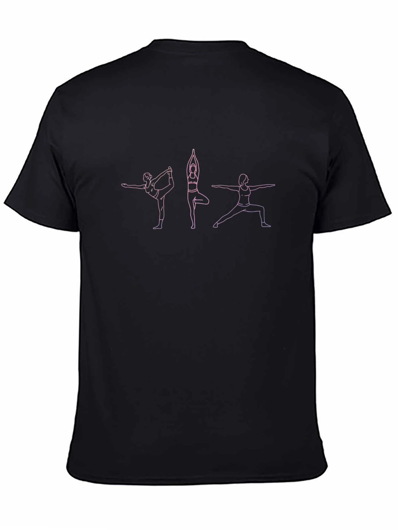 Yoga Pose Graphic Tee - Black