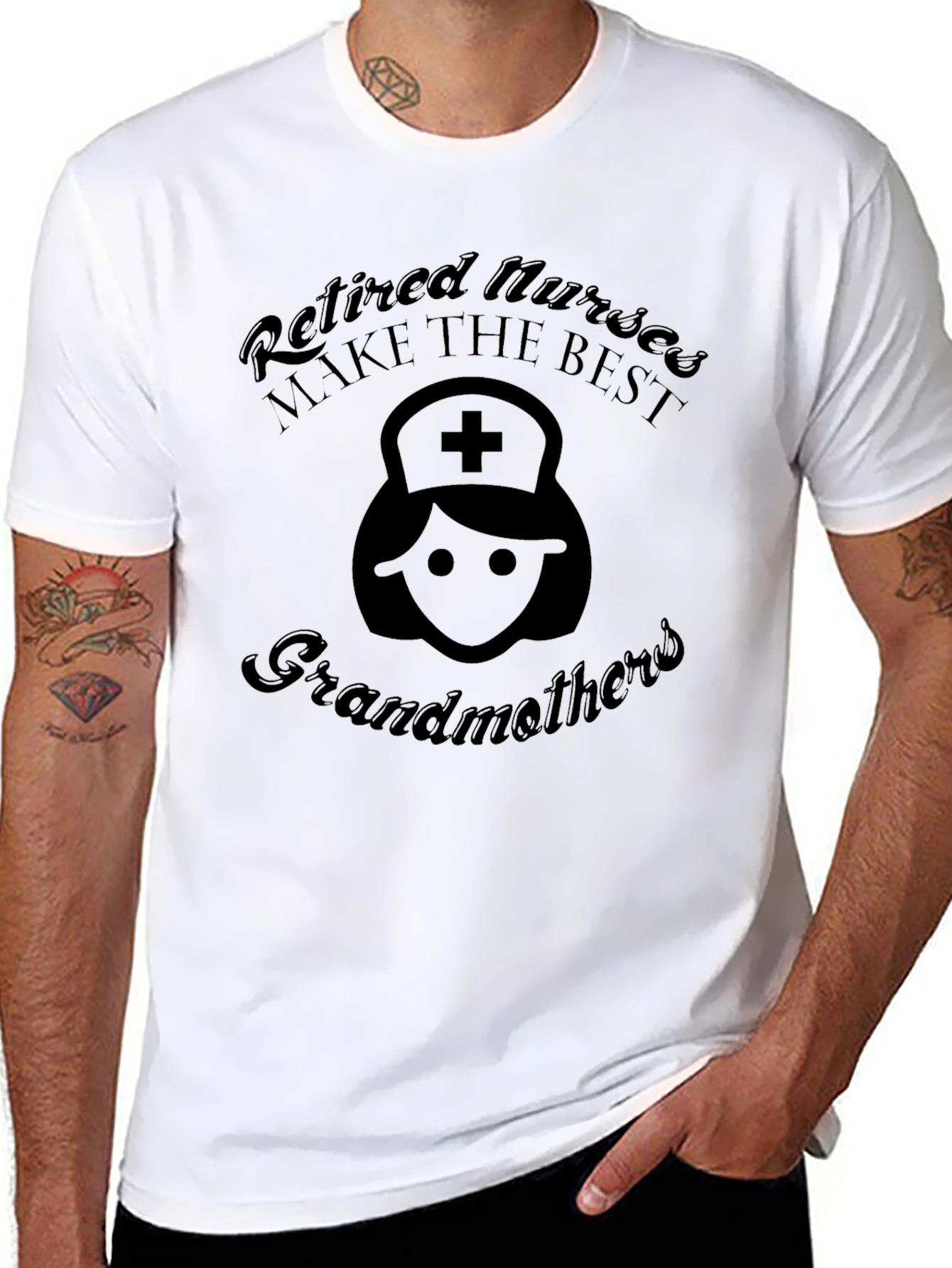 Retired Nurse Grandmother Graphic T-Shirt