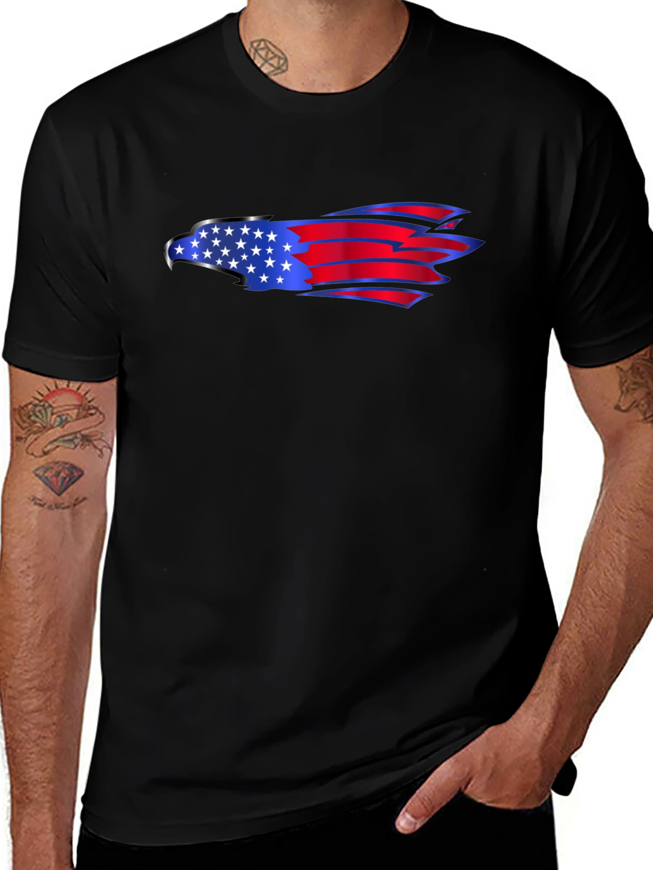 American Flag Eagle Graphic Tee