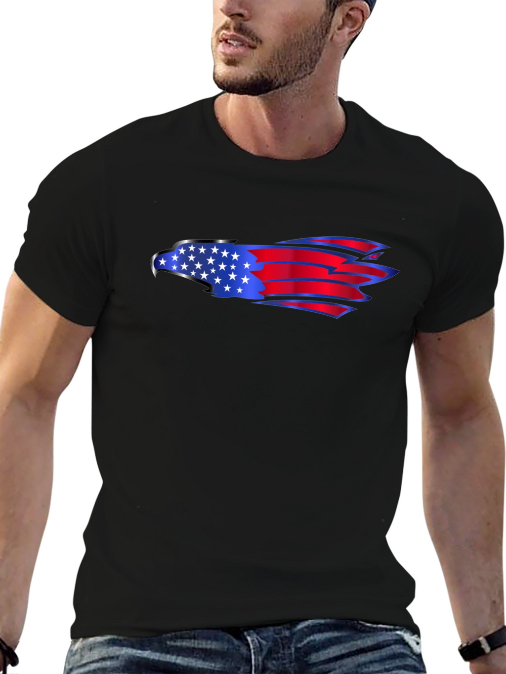 American Flag Eagle Graphic Tee