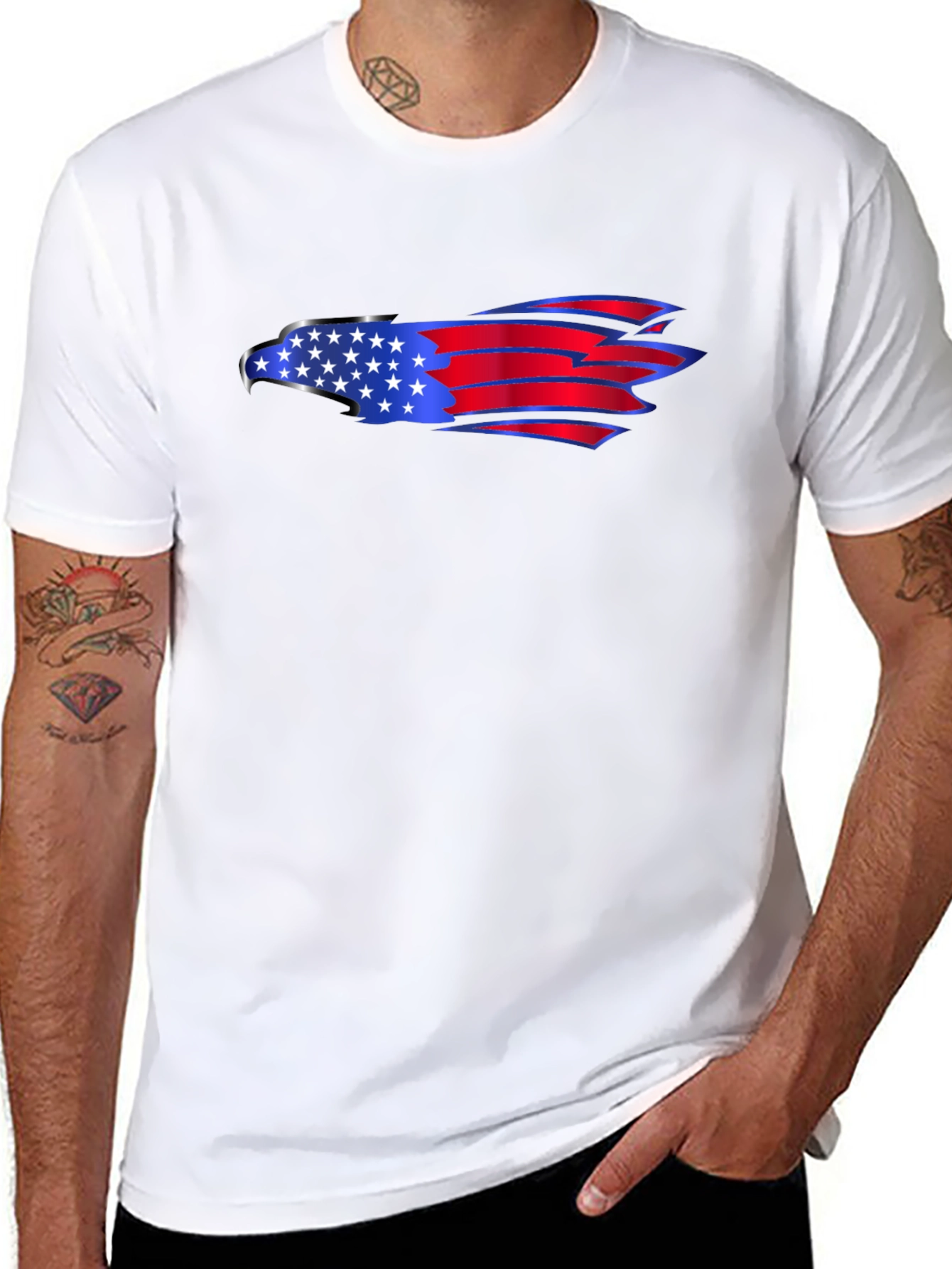 American Flag Eagle Graphic Tee