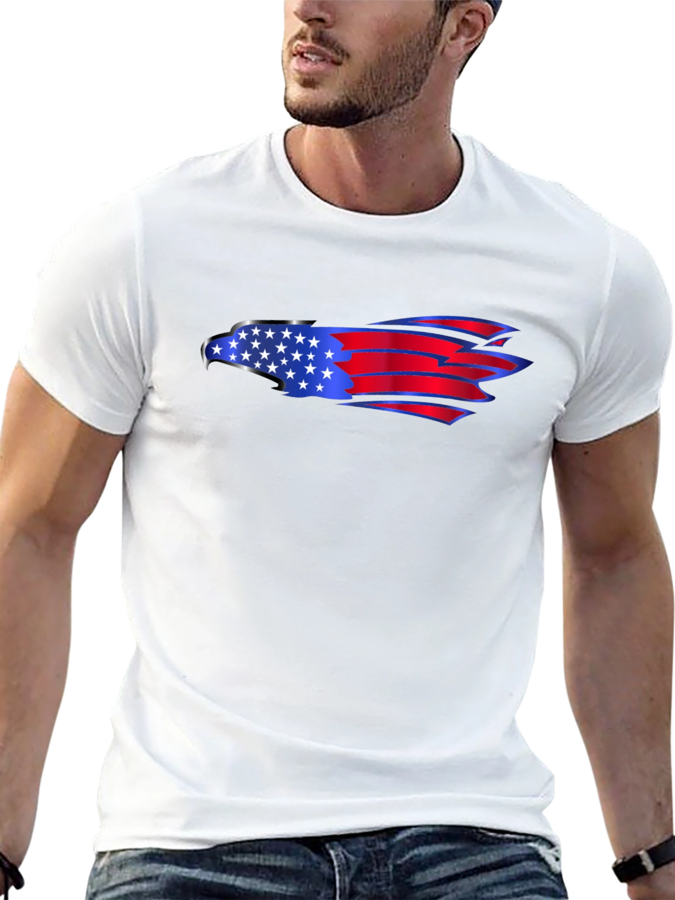 American Flag Eagle Graphic Tee