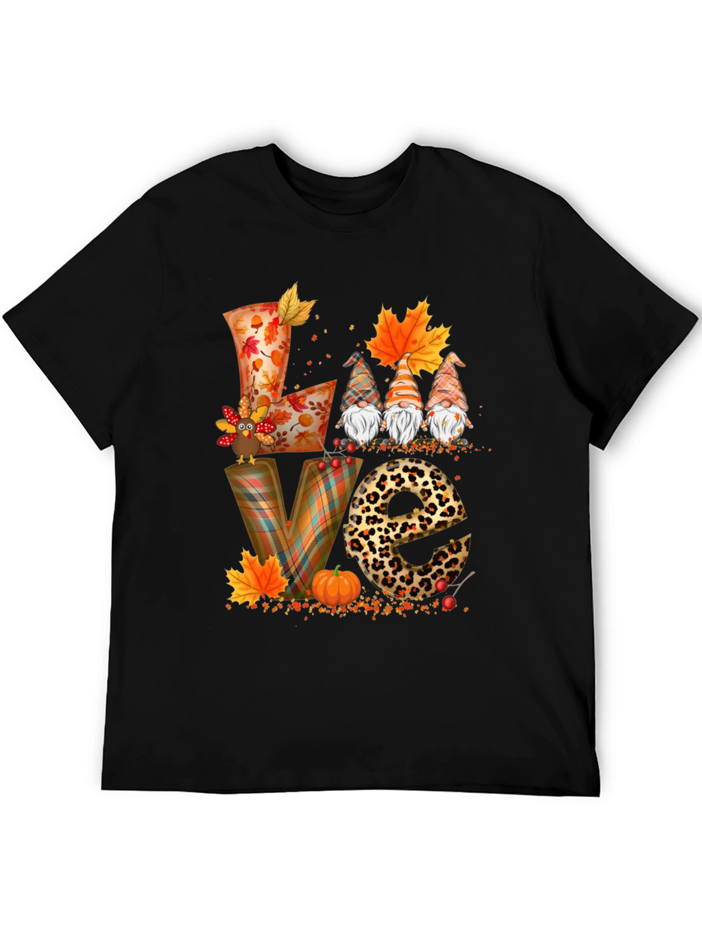 Fall LOVE T-Shirt with Gnomes and Autumn Designs