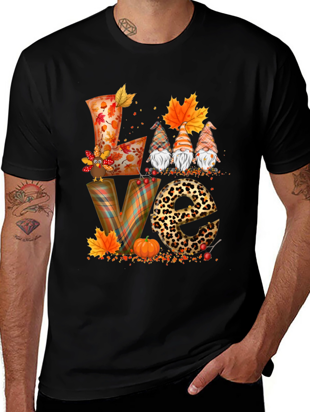 Fall LOVE T-Shirt with Gnomes and Autumn Designs