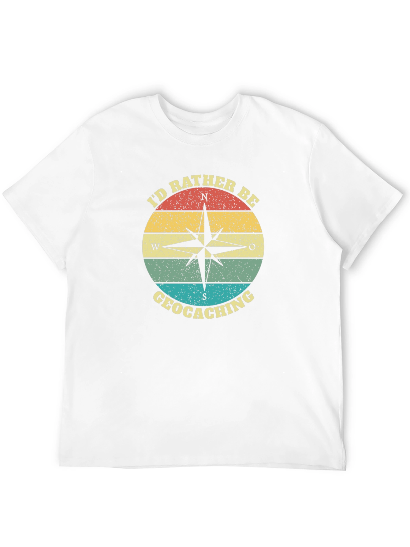 Geocaching Compass T-Shirt - Id Rather Be
