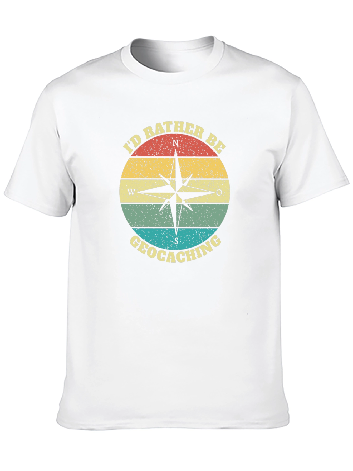 Geocaching Compass T-Shirt - Id Rather Be
