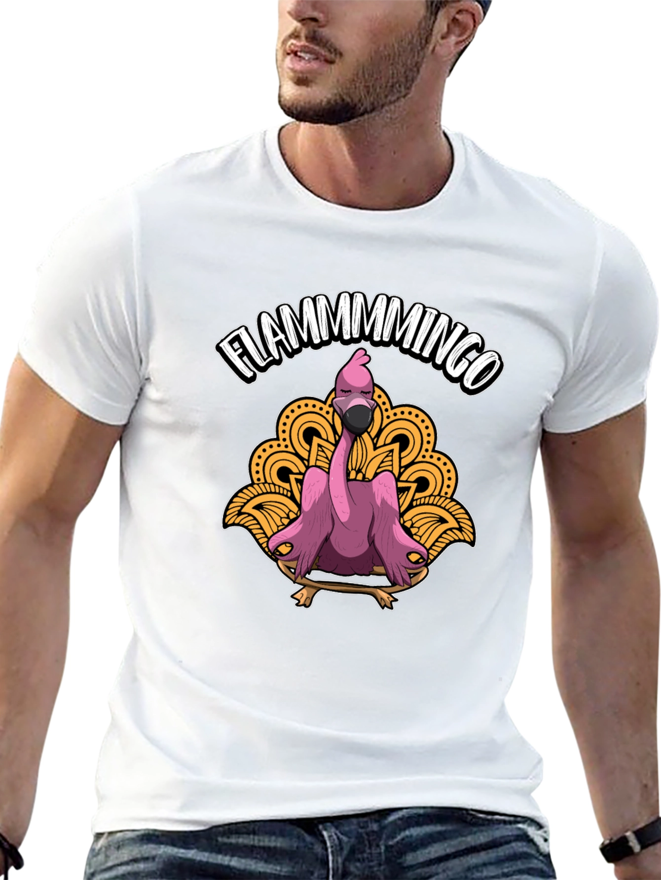 Flamingo Graphic Tee - Funny Animal T-Shirt
