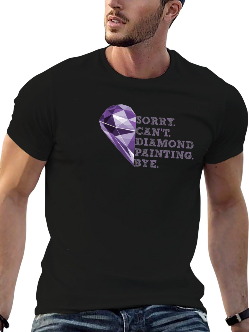 Diamond Painting T-Shirt - Sorry Cant. Bye!