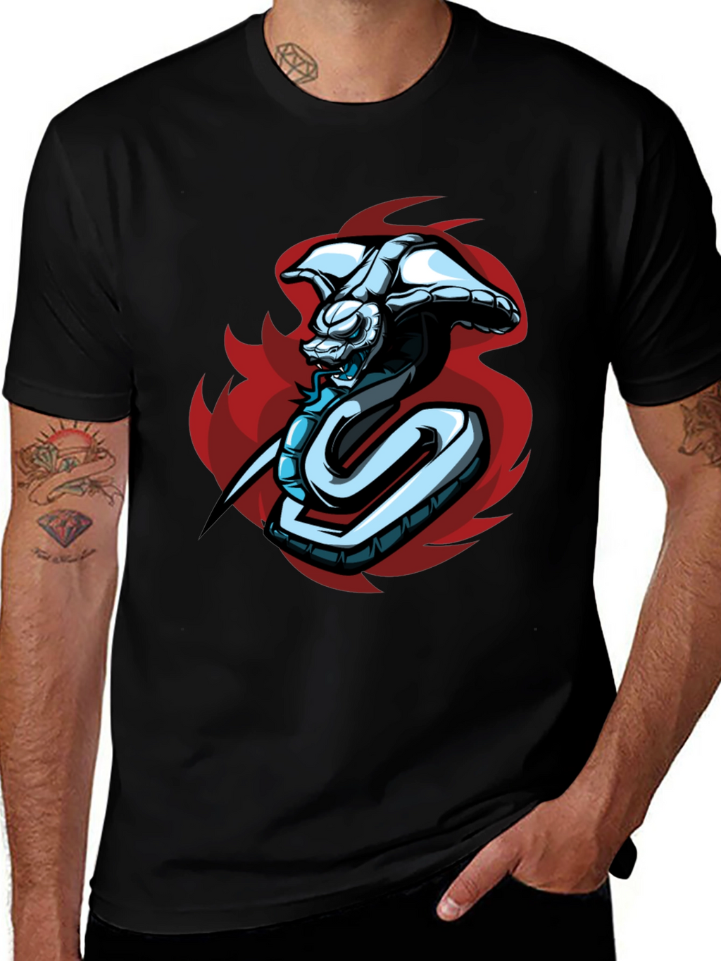 Cobra Graphic T-Shirt - Mens Black Tee