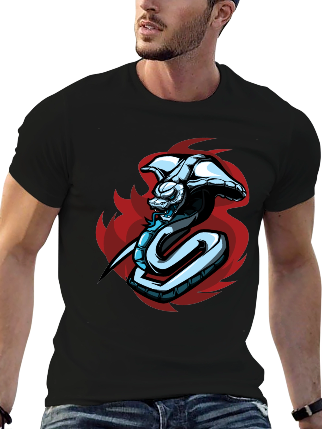 Cobra Graphic T-Shirt - Mens Black Tee
