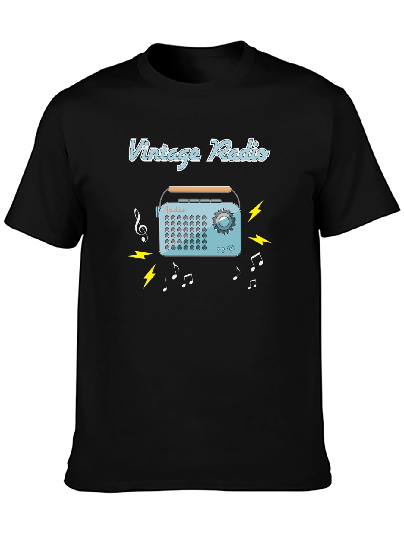 Vintage Radio Graphic Tee - Retro Style