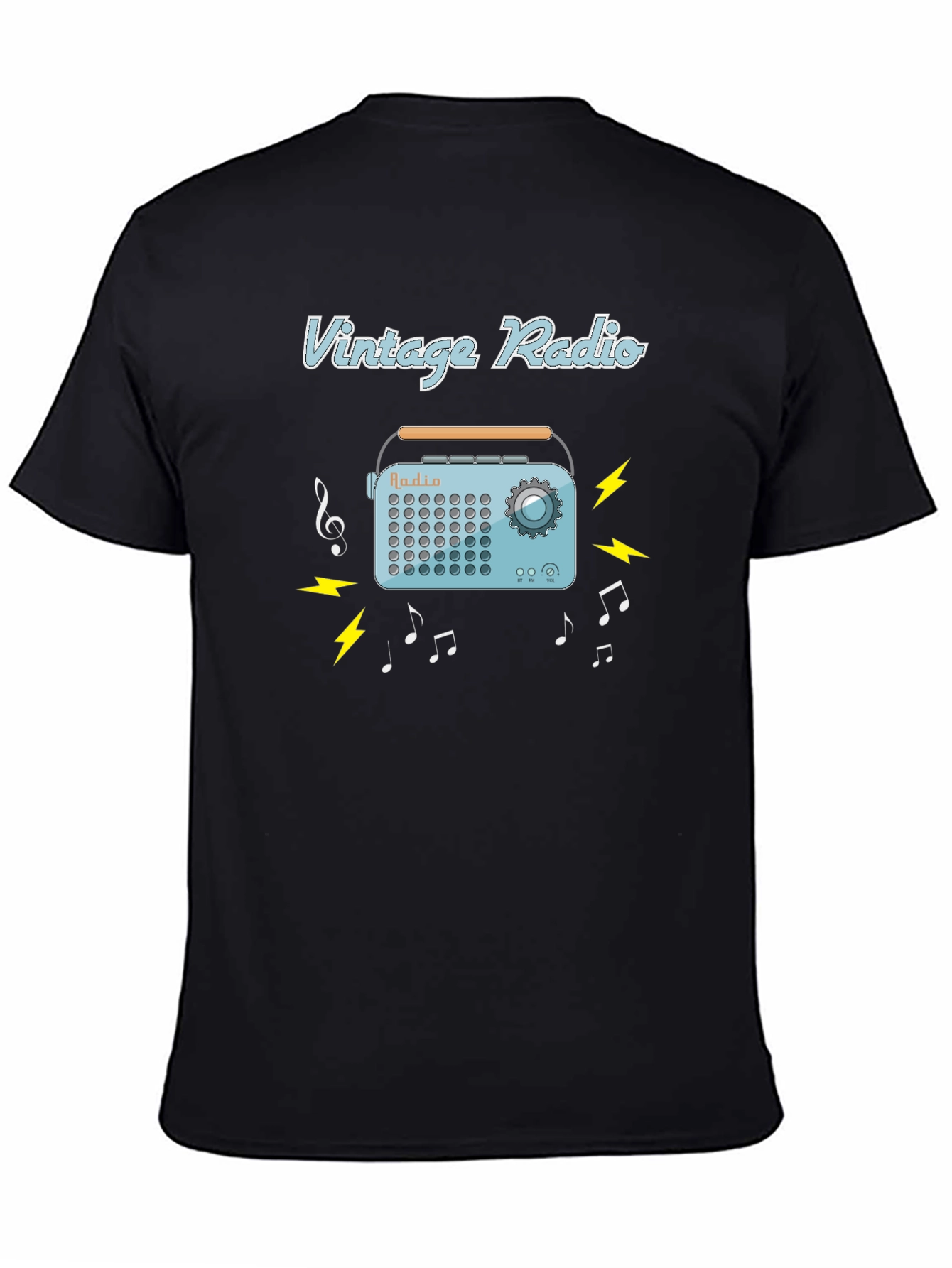 Vintage Radio Graphic Tee - Retro Style
