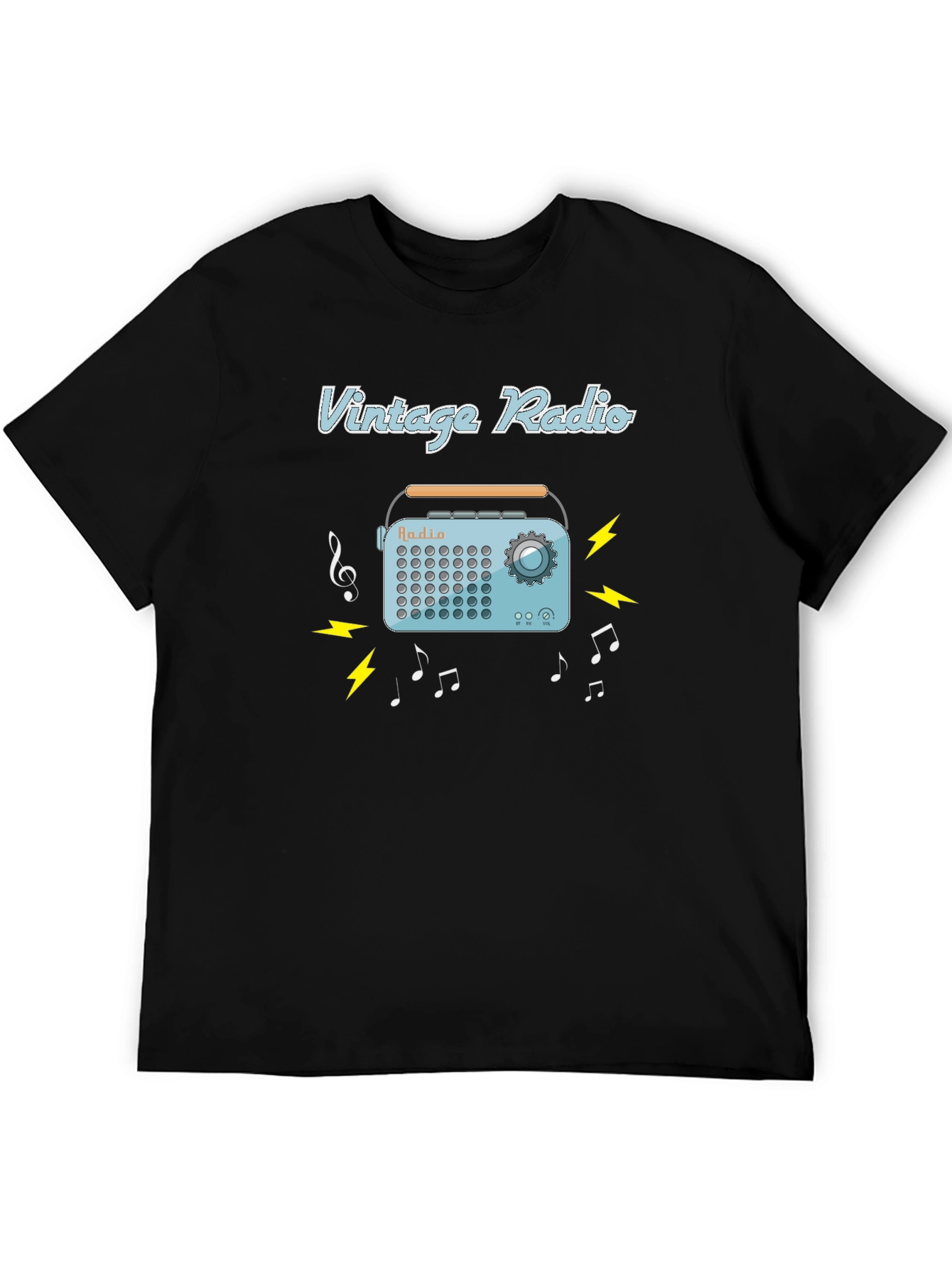 Vintage Radio Graphic Tee - Retro Style