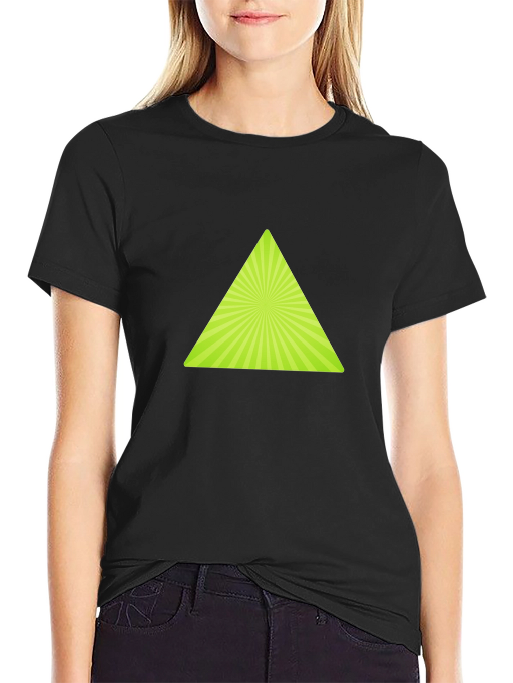 Geometric Triangle Graphic T-Shirt - Trendy Casual Wear