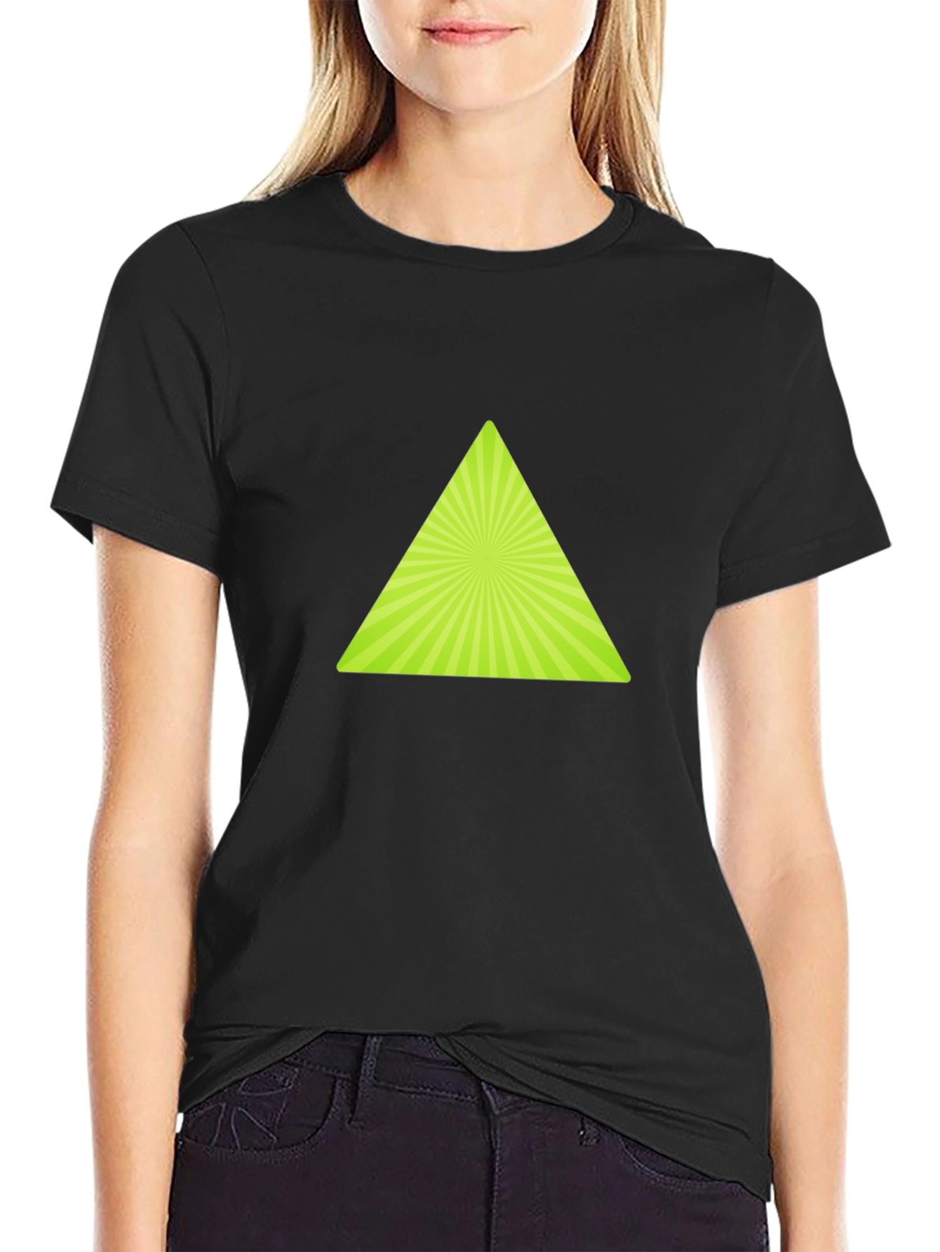 Geometric Triangle Graphic T-Shirt - Trendy Casual Wear