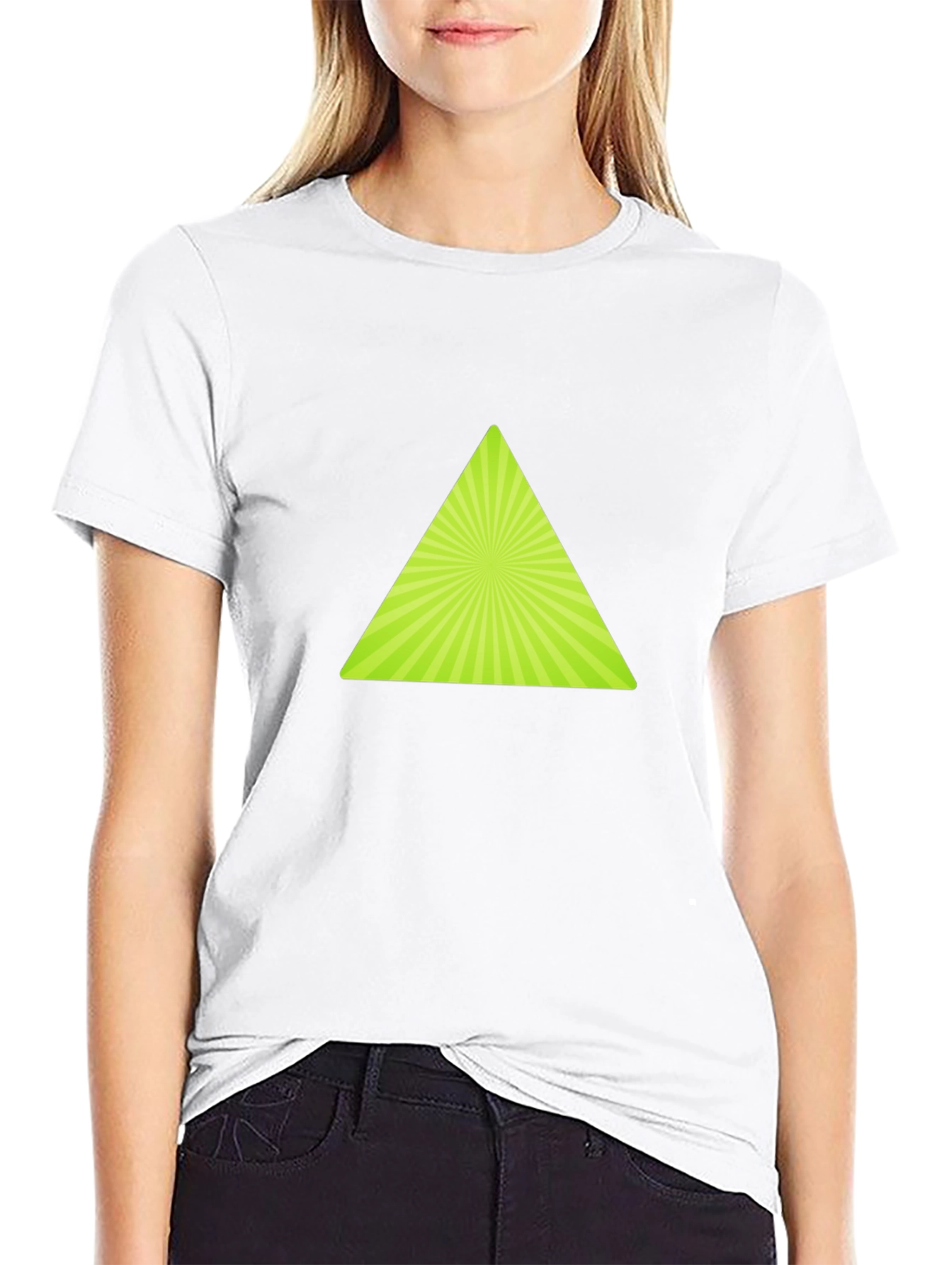 Geometric Triangle Graphic T-Shirt - Trendy Casual Wear