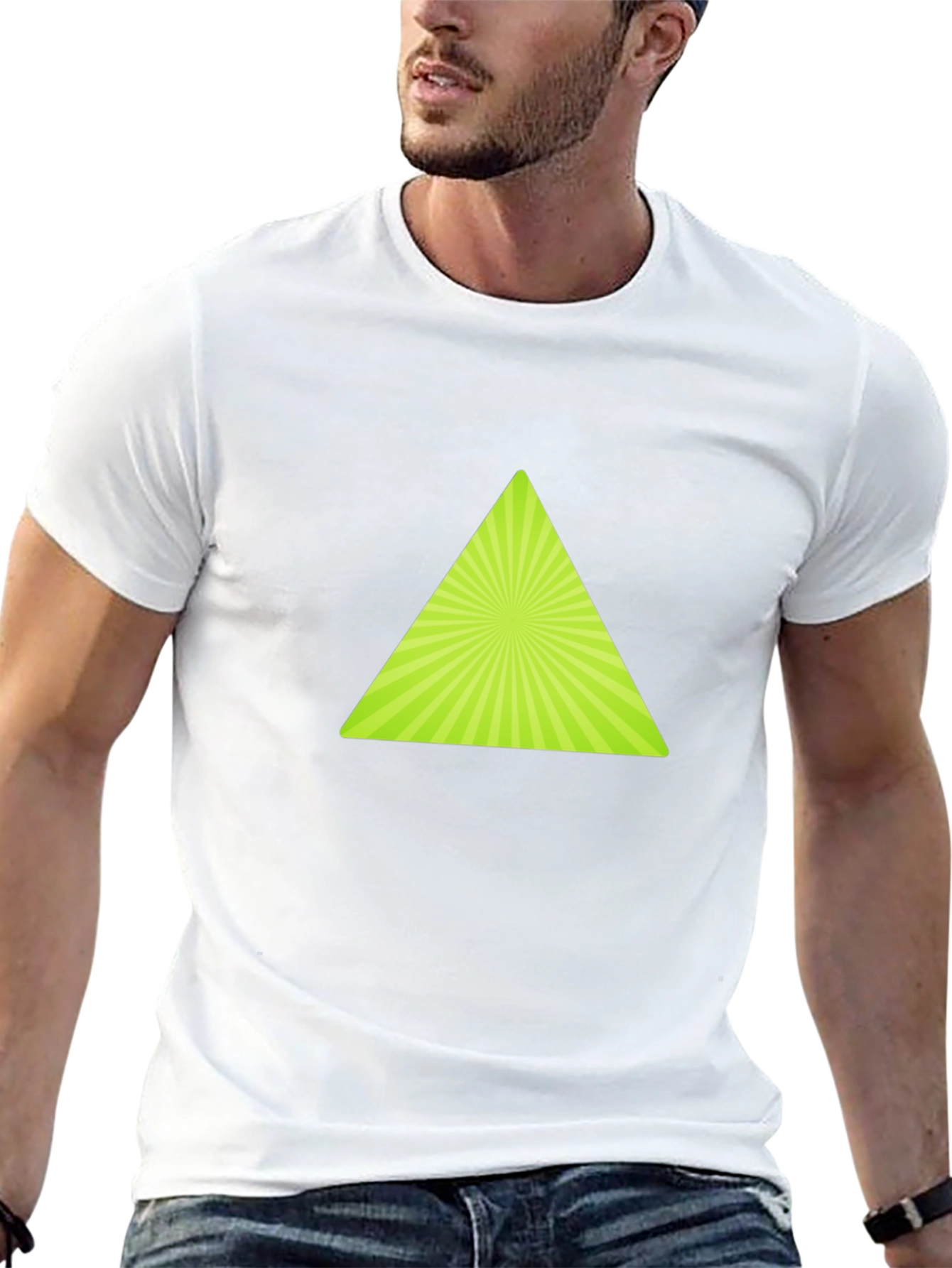 Geometric Triangle Graphic T-Shirt - Trendy Casual Wear