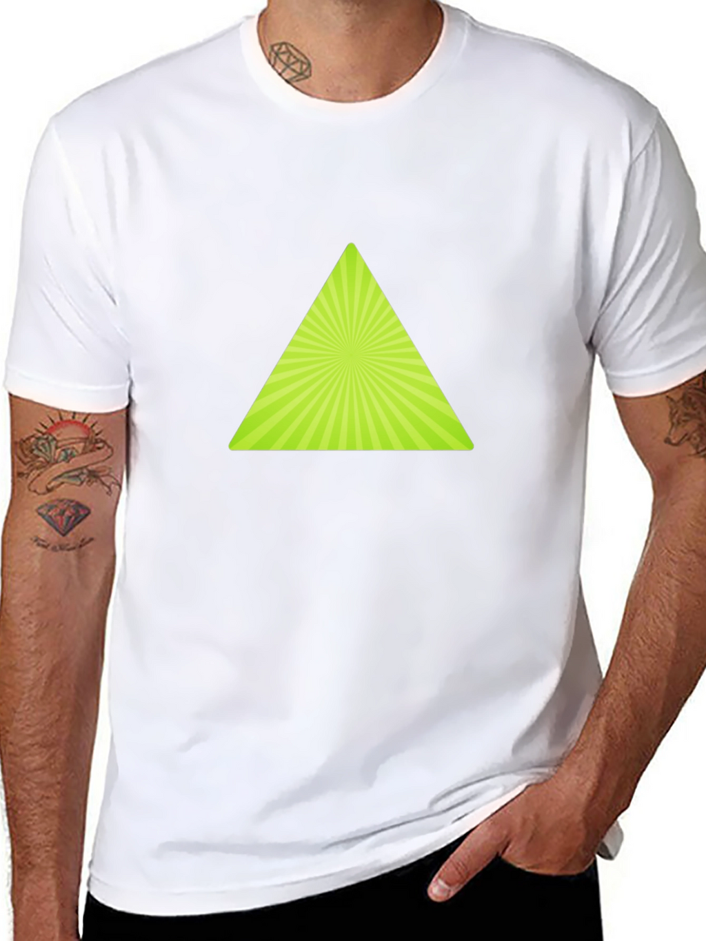 Geometric Triangle Graphic T-Shirt - Trendy Casual Wear