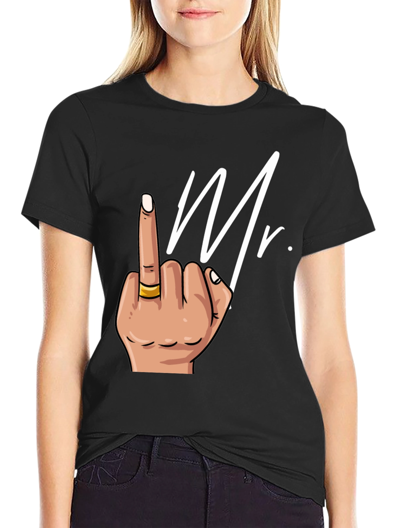 Mr. Middle Finger Graphic Tee - Edgy Humor T-Shirt