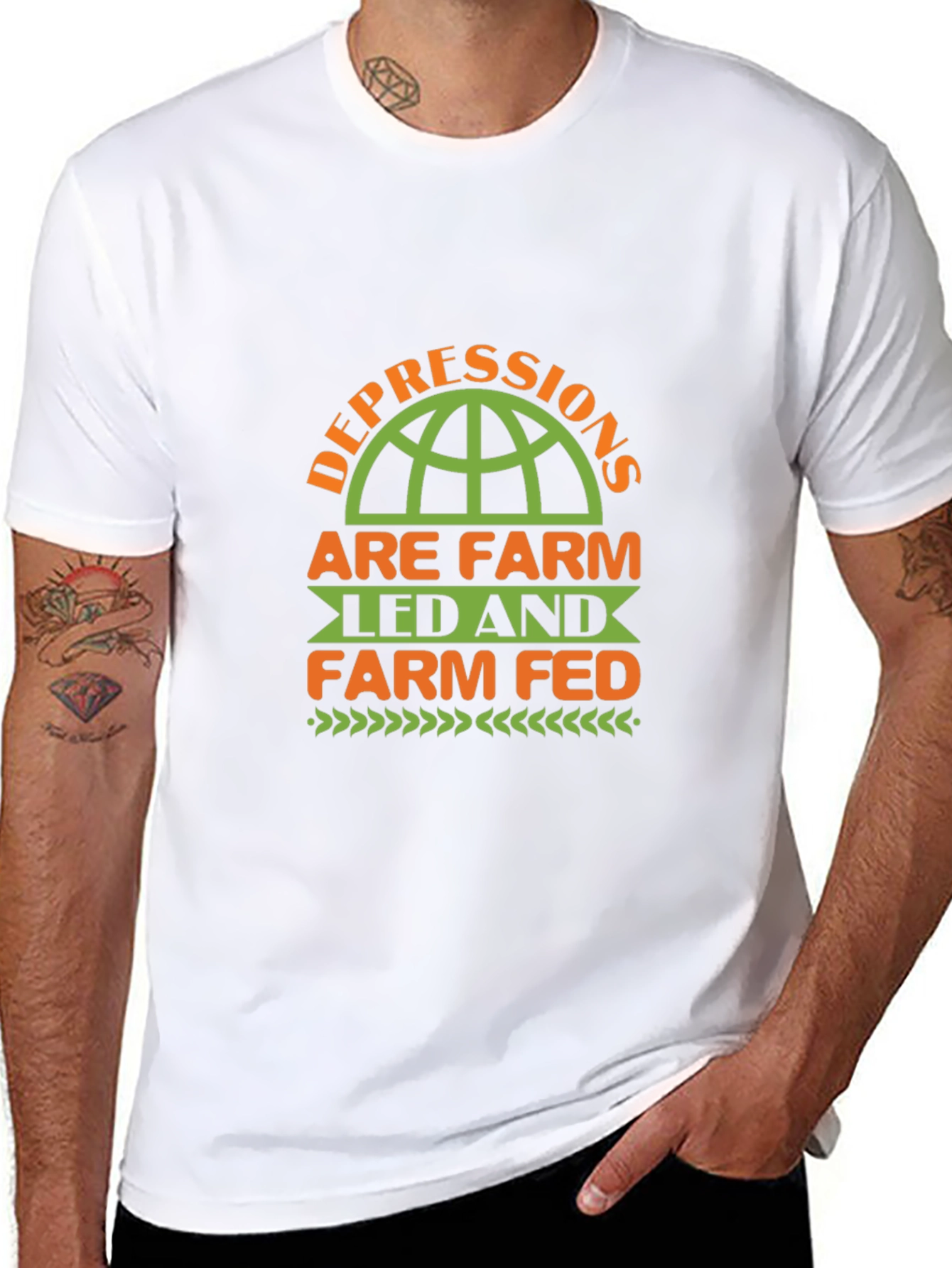 Farm Led & Fed Black T-Shirt