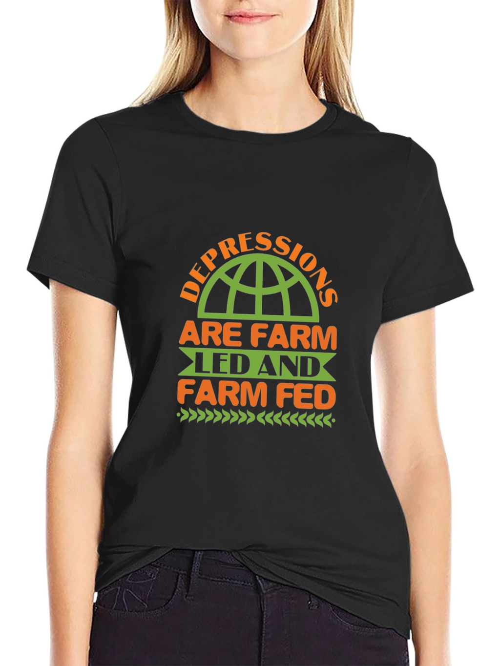 Farm Led & Fed Black T-Shirt