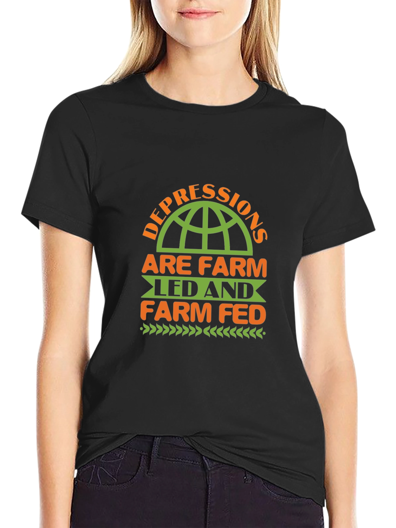Farm Led & Fed Black T-Shirt