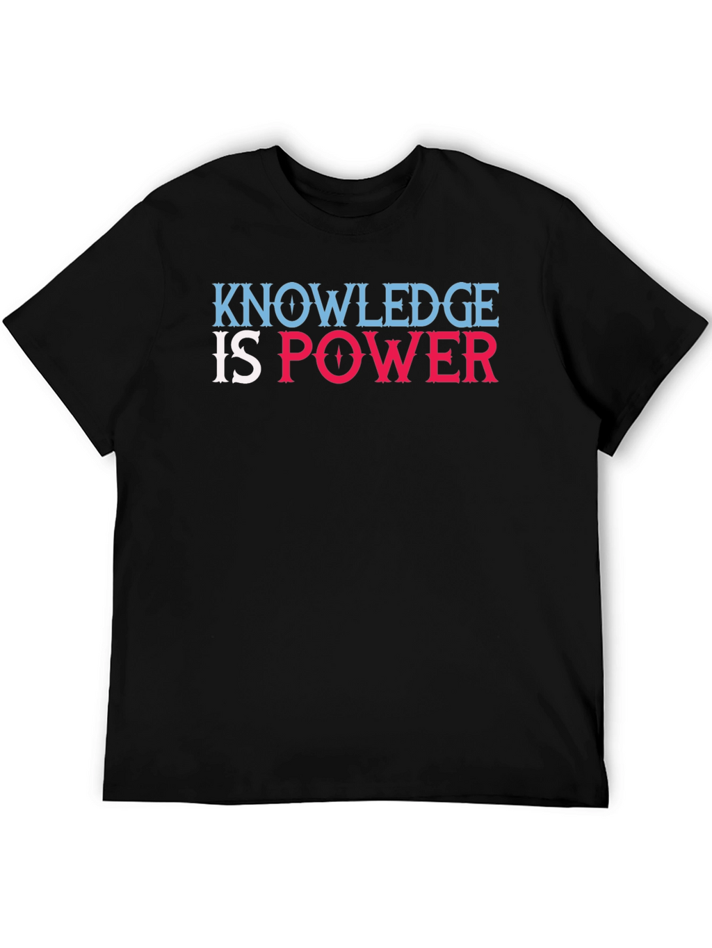Knowledge is Power Graphic T-Shirt - Black