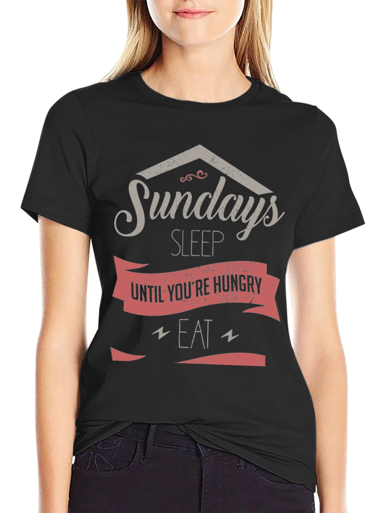 Sundays Sleep Until Youre Hungry Mens T-Shirt