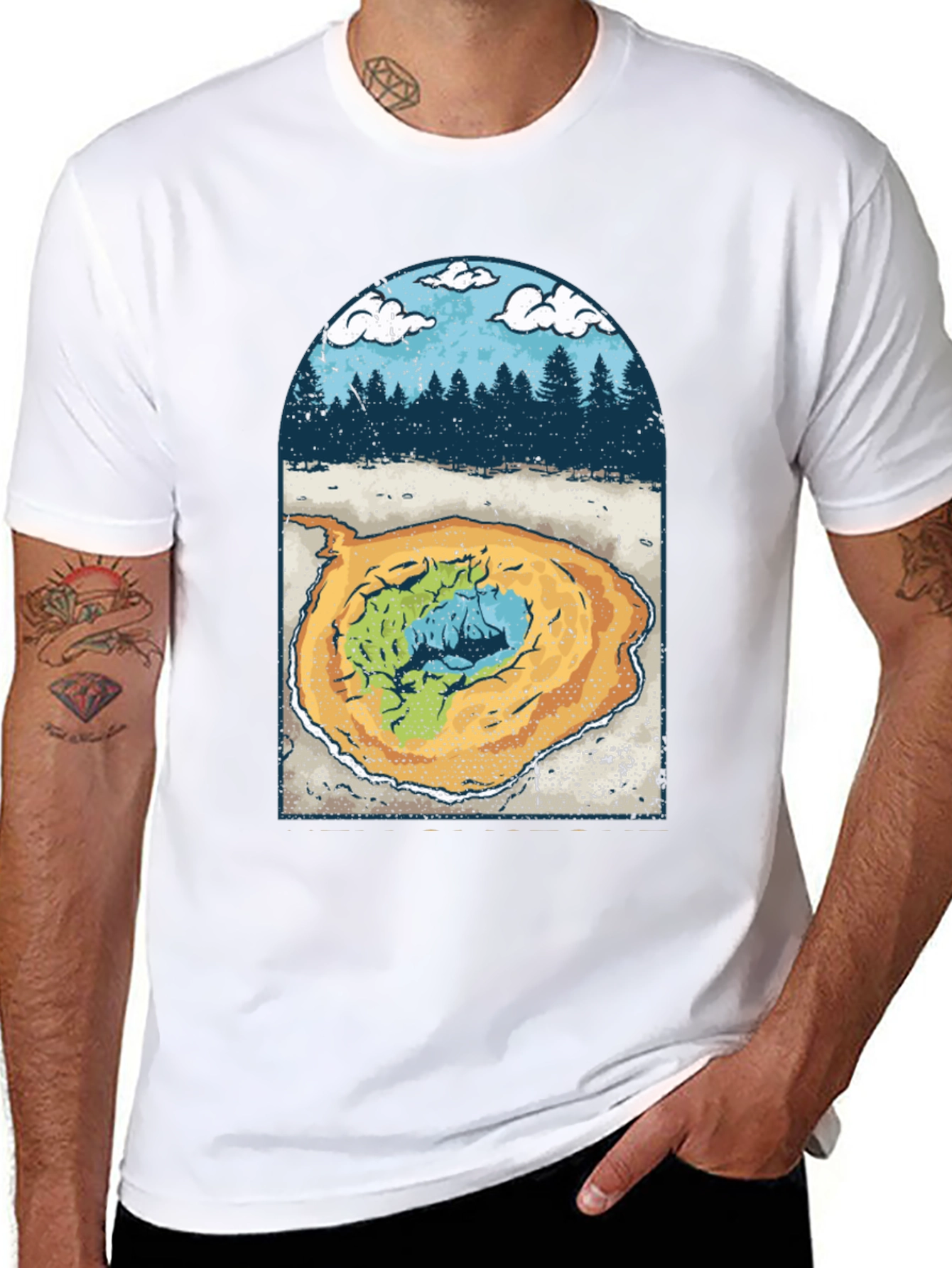 Grand Prismatic Spring Graphic Tee - Black