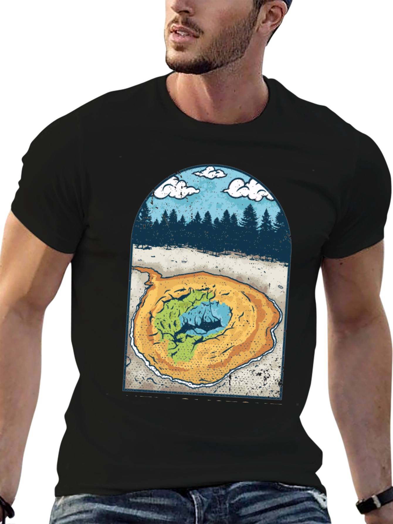 Grand Prismatic Spring Graphic Tee - Black