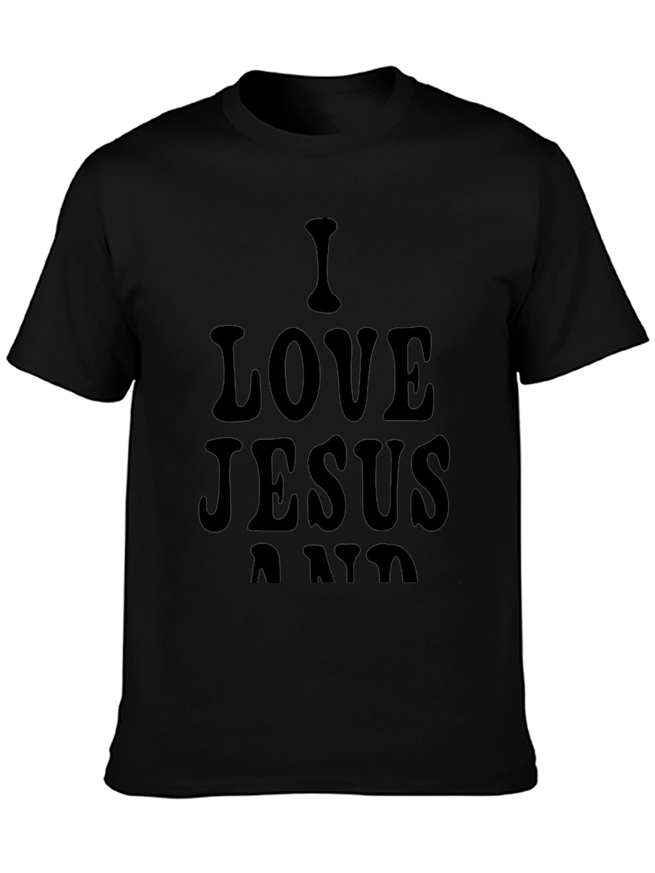 I Love Jesus Black Graphic Tee