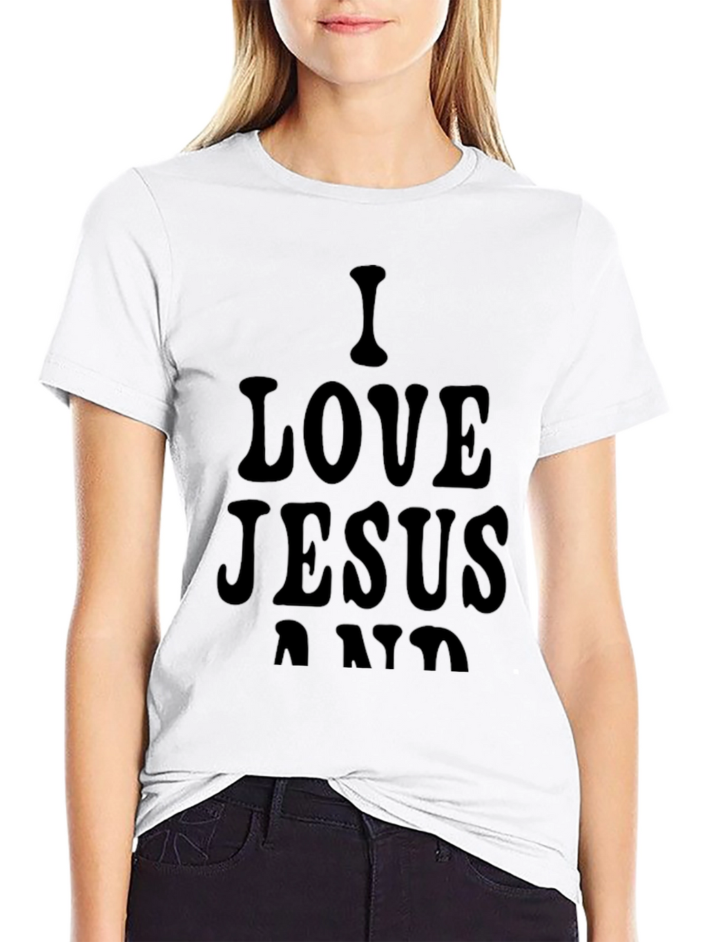 I Love Jesus Black Graphic Tee