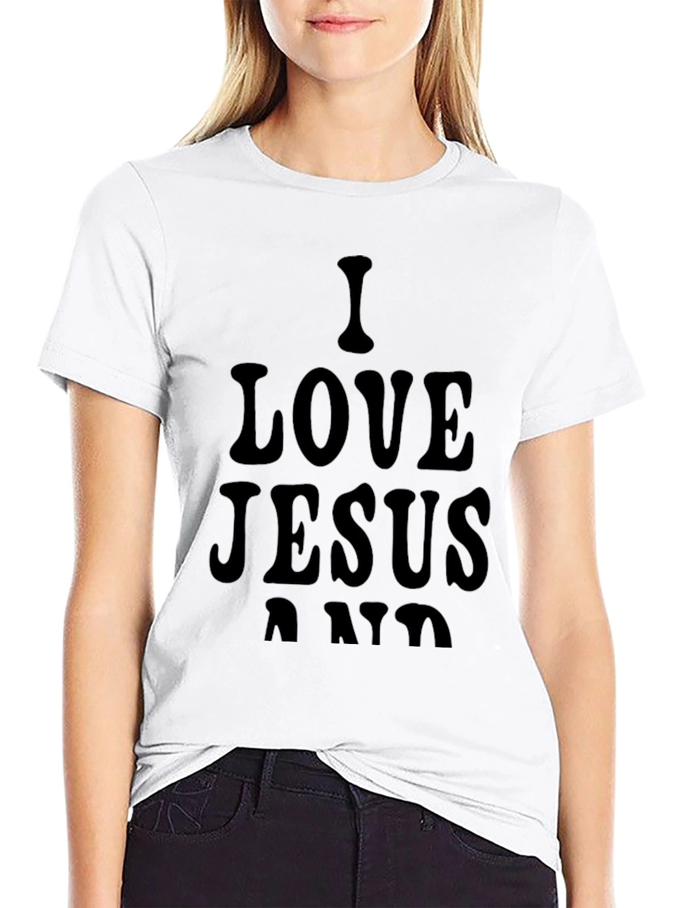 I Love Jesus Black Graphic Tee