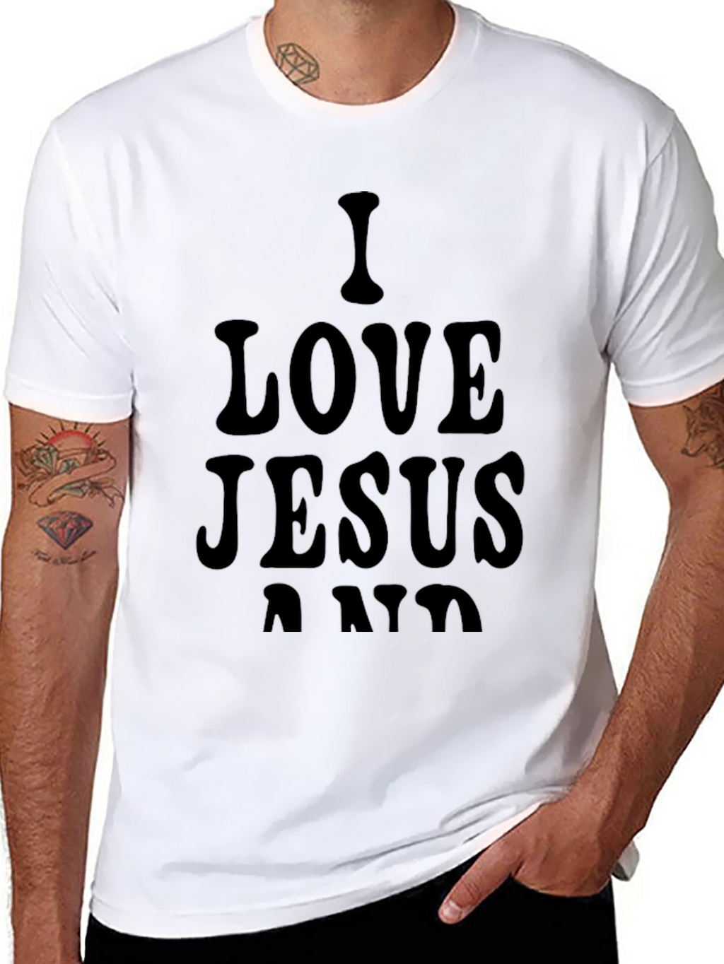 I Love Jesus Black Graphic Tee