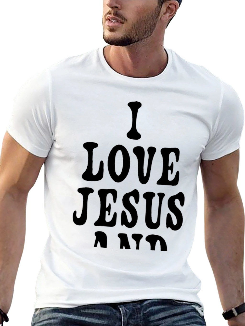 I Love Jesus Black Graphic Tee