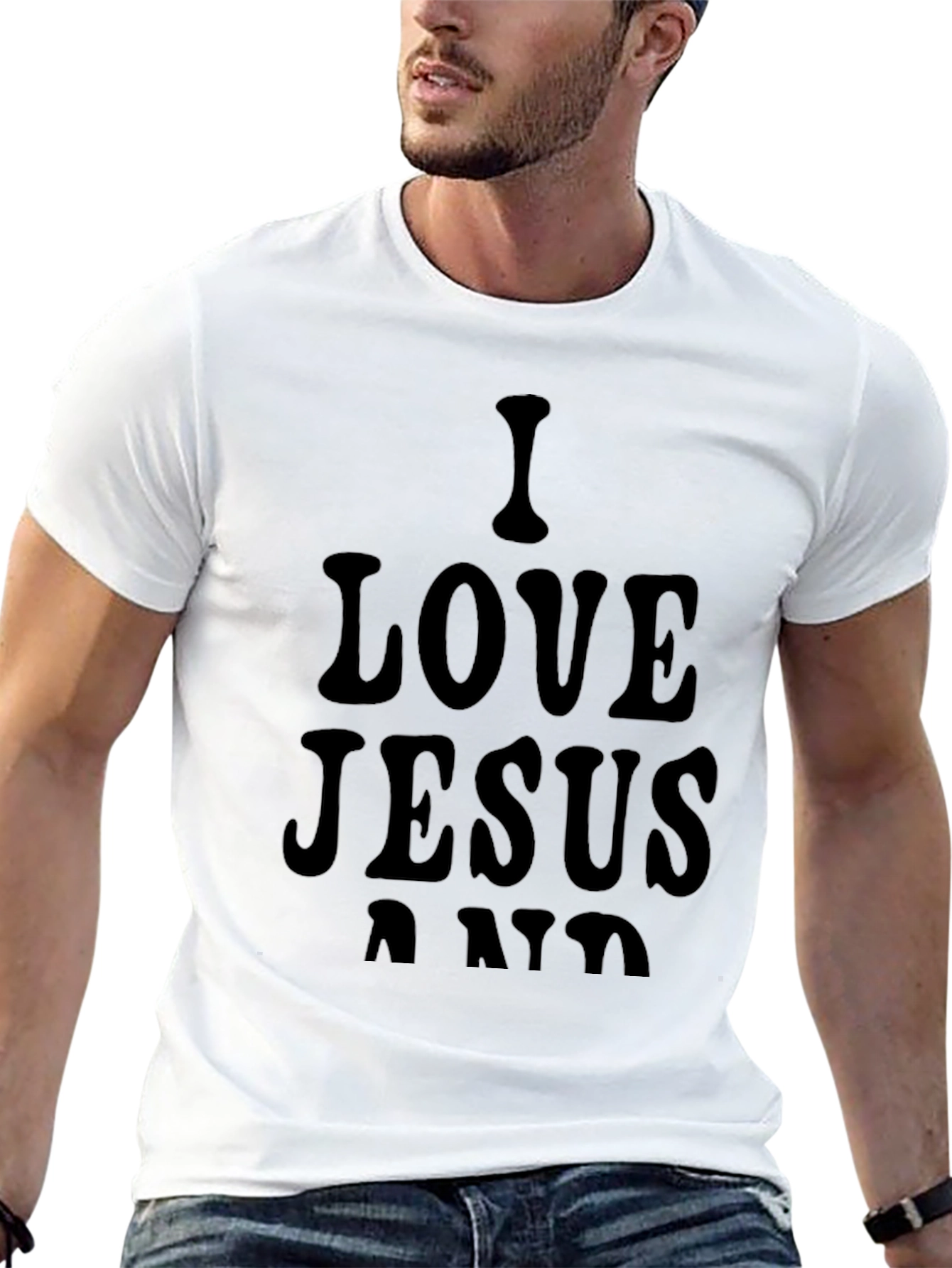 I Love Jesus Black Graphic Tee