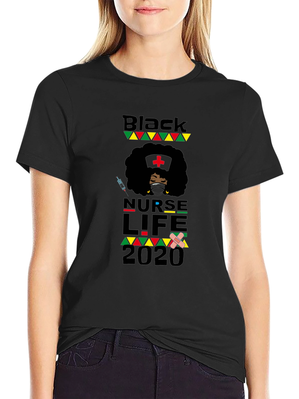 Black Nurse Life 2020 Graphic Tee