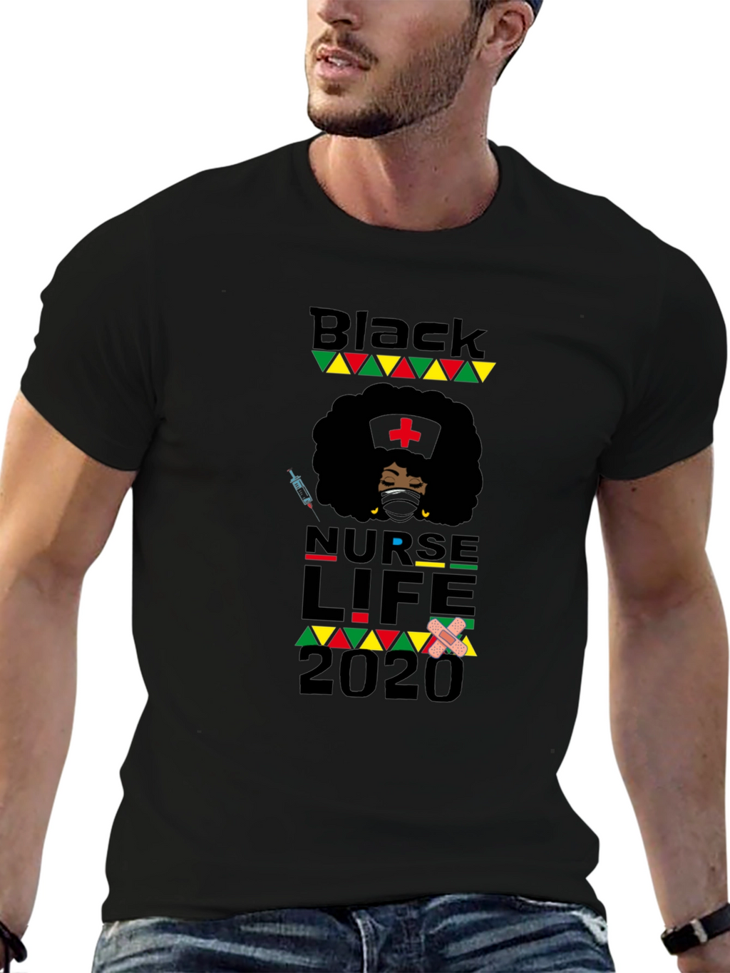 Black Nurse Life 2020 Graphic Tee