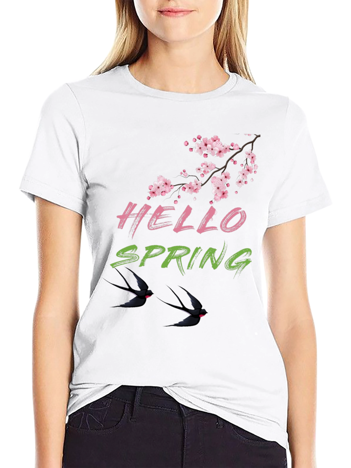 Hello Spring Graphic Tee - Nature Lover Shirt