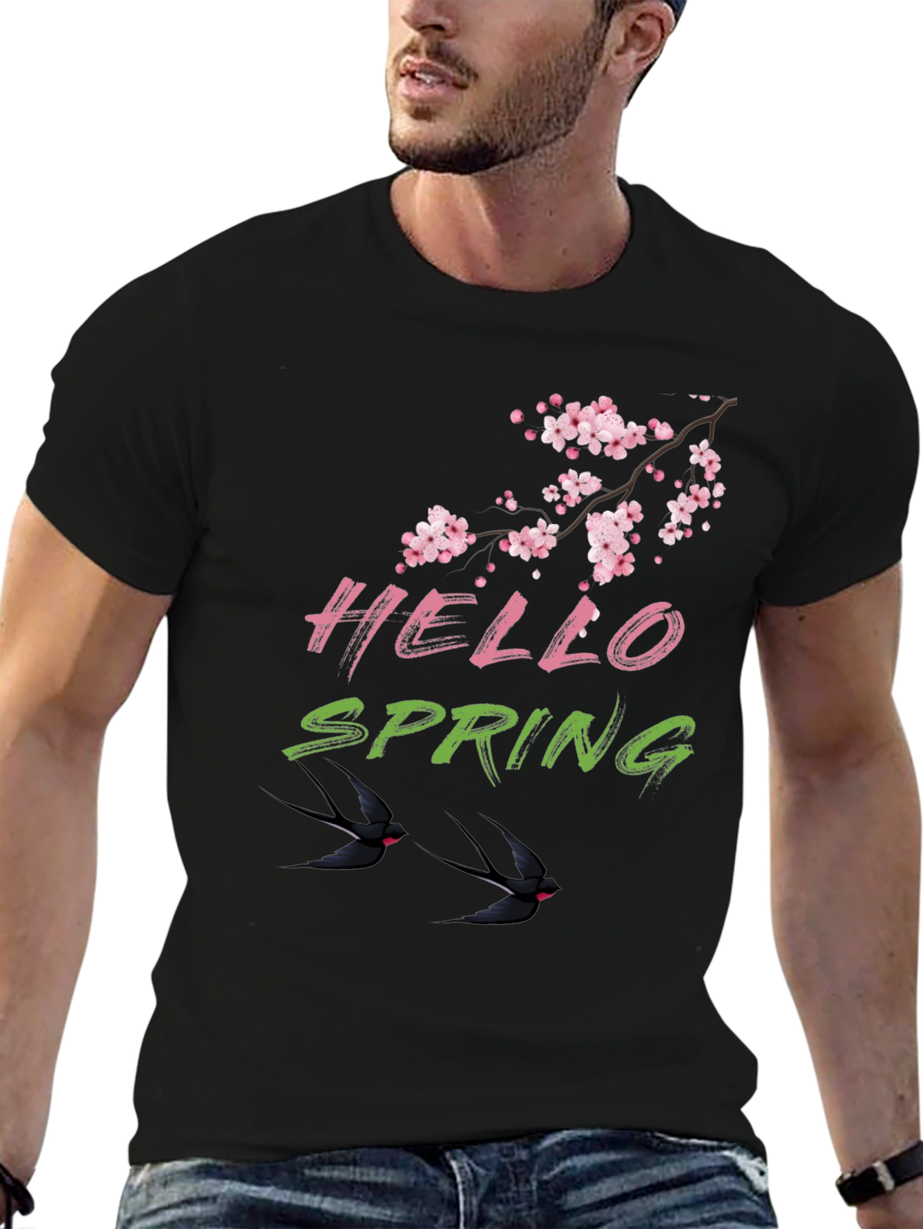 Hello Spring Graphic Tee - Nature Lover Shirt