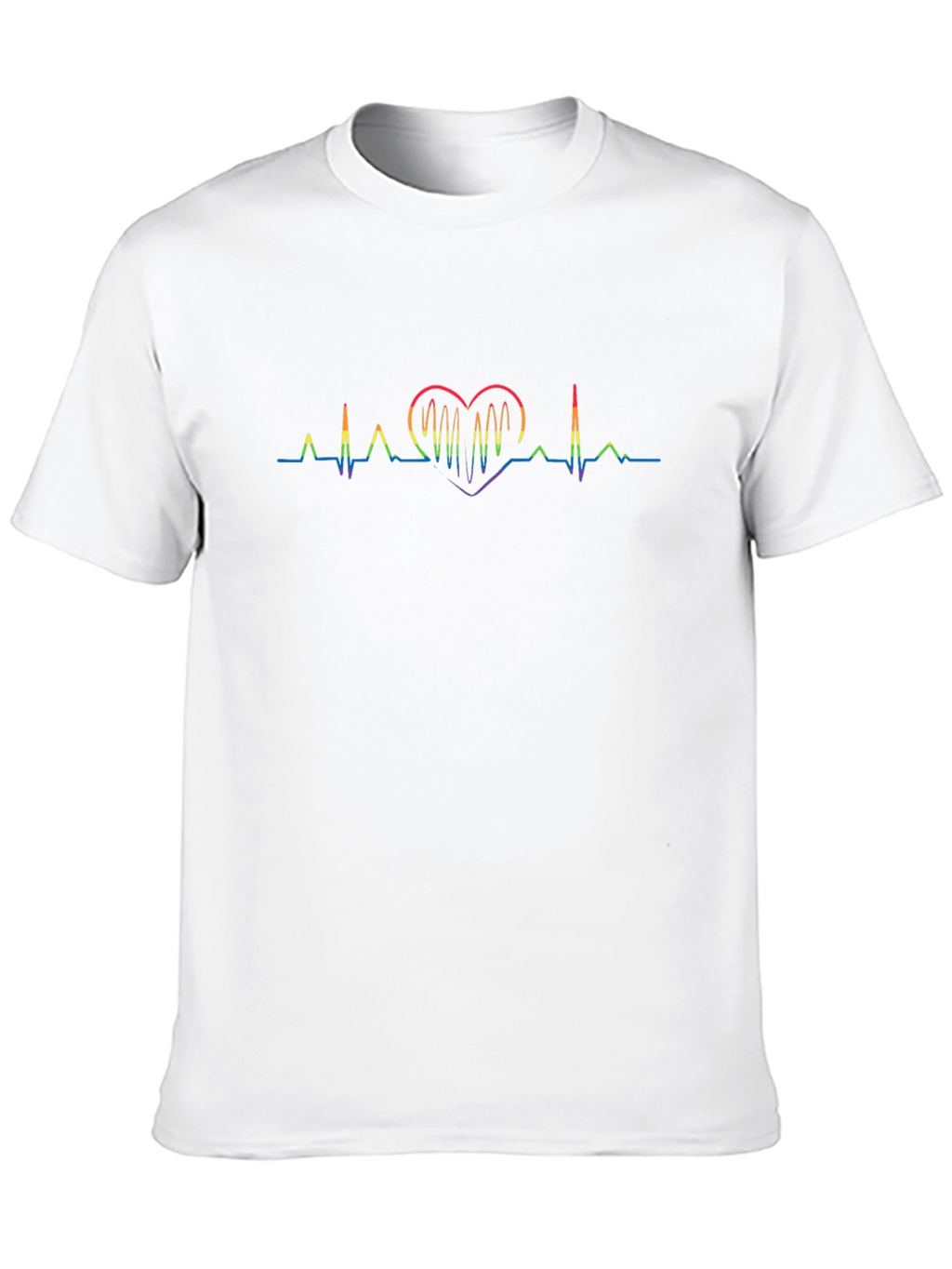 LGBTQ+ Rainbow Heartbeat T-Shirt