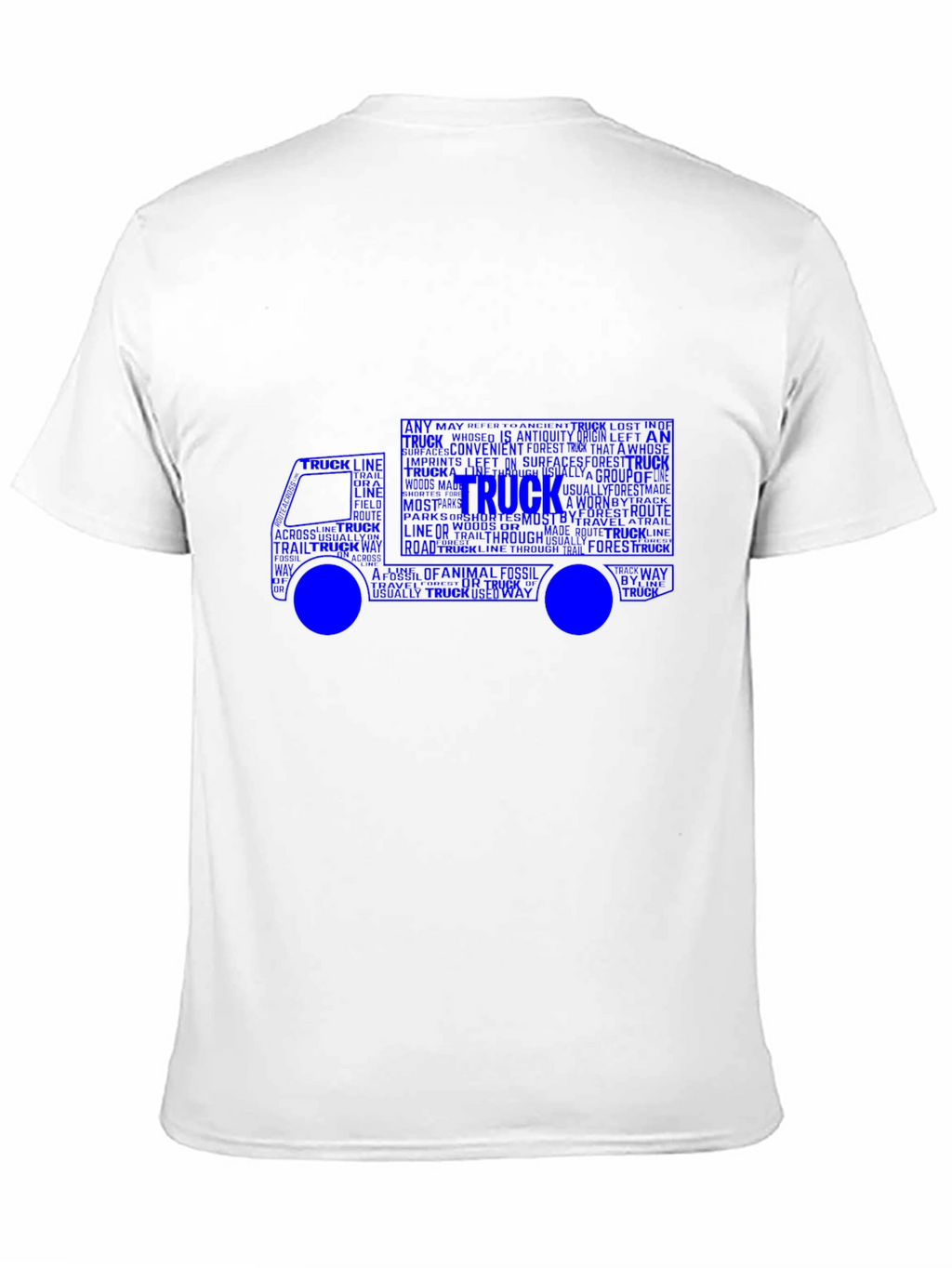 Truck Word Art Graphic T-Shirt - Black