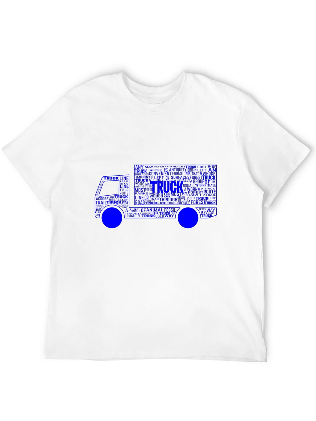 Truck Word Art Graphic T-Shirt - Black