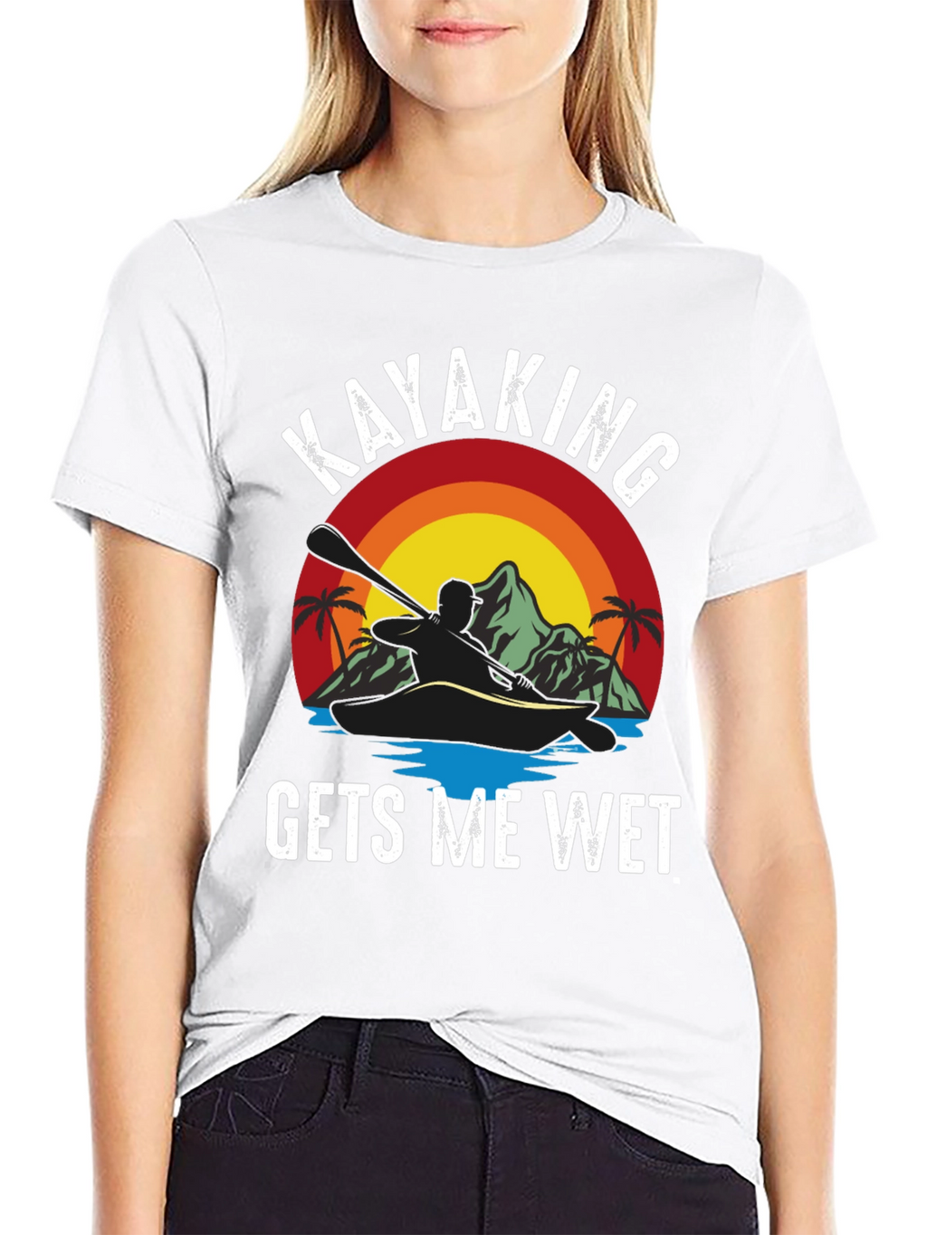 Kayaking Gets Me Wet Funny T-Shirt