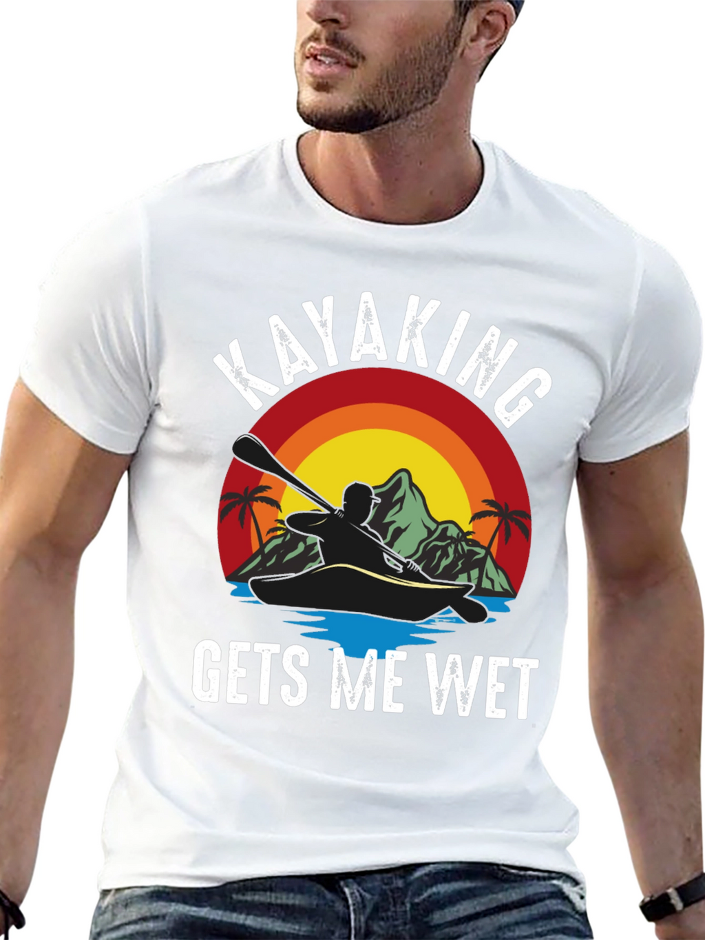 Kayaking Gets Me Wet Funny T-Shirt