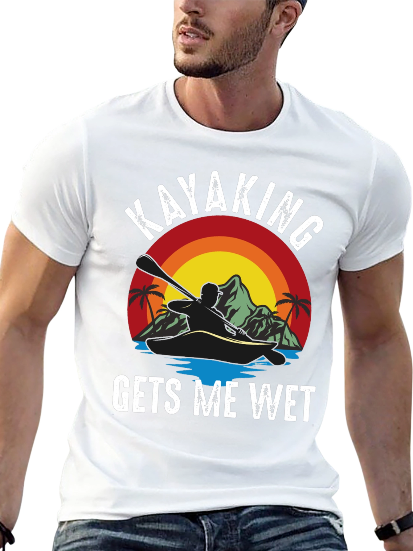 Kayaking Gets Me Wet Funny T-Shirt