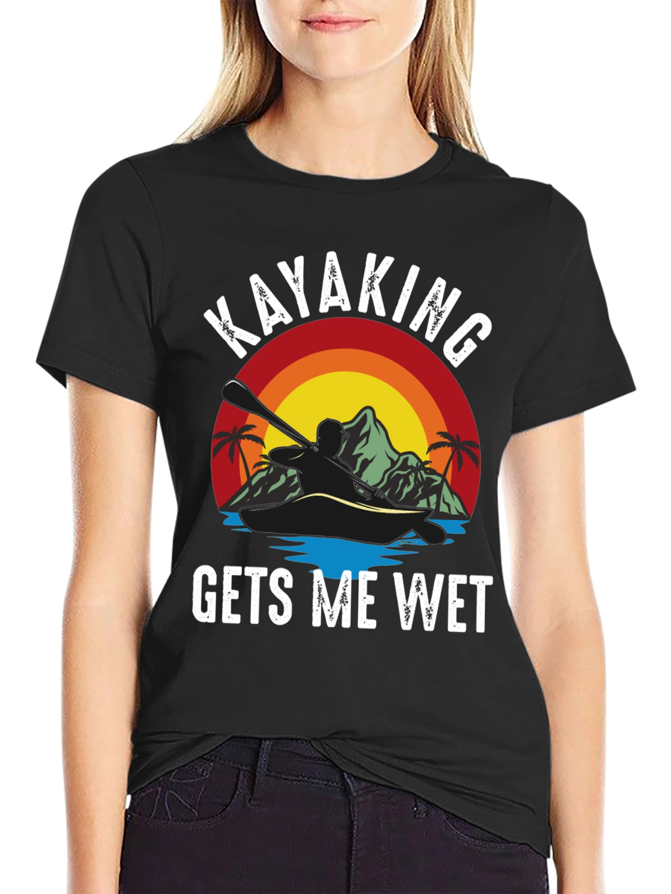 Kayaking Gets Me Wet Funny T-Shirt