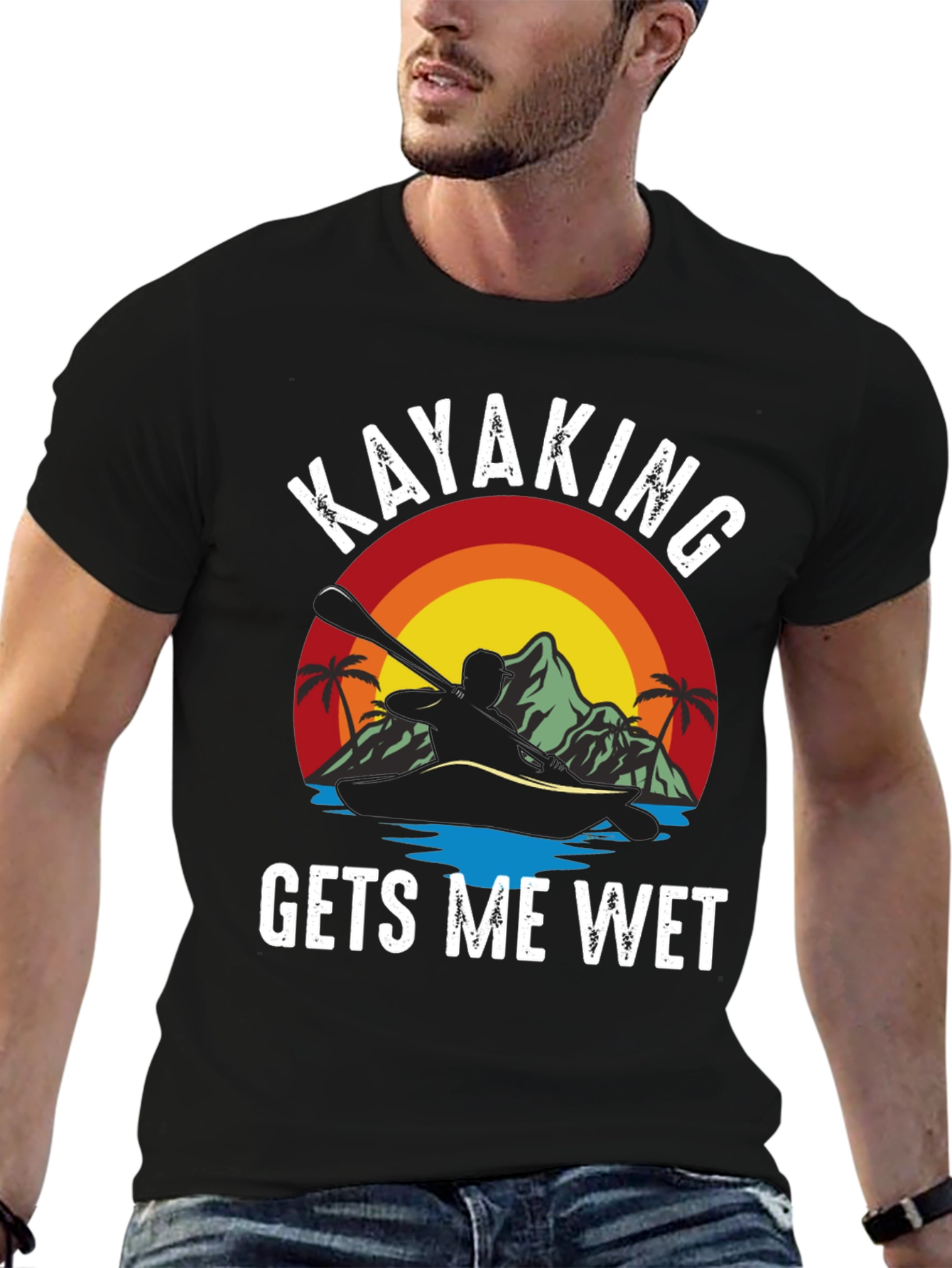Kayaking Gets Me Wet Funny T-Shirt