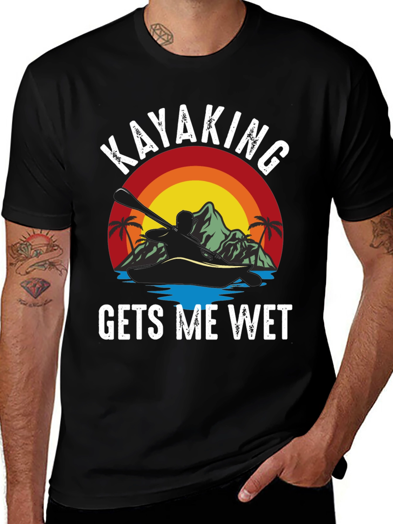 Kayaking Gets Me Wet Funny T-Shirt