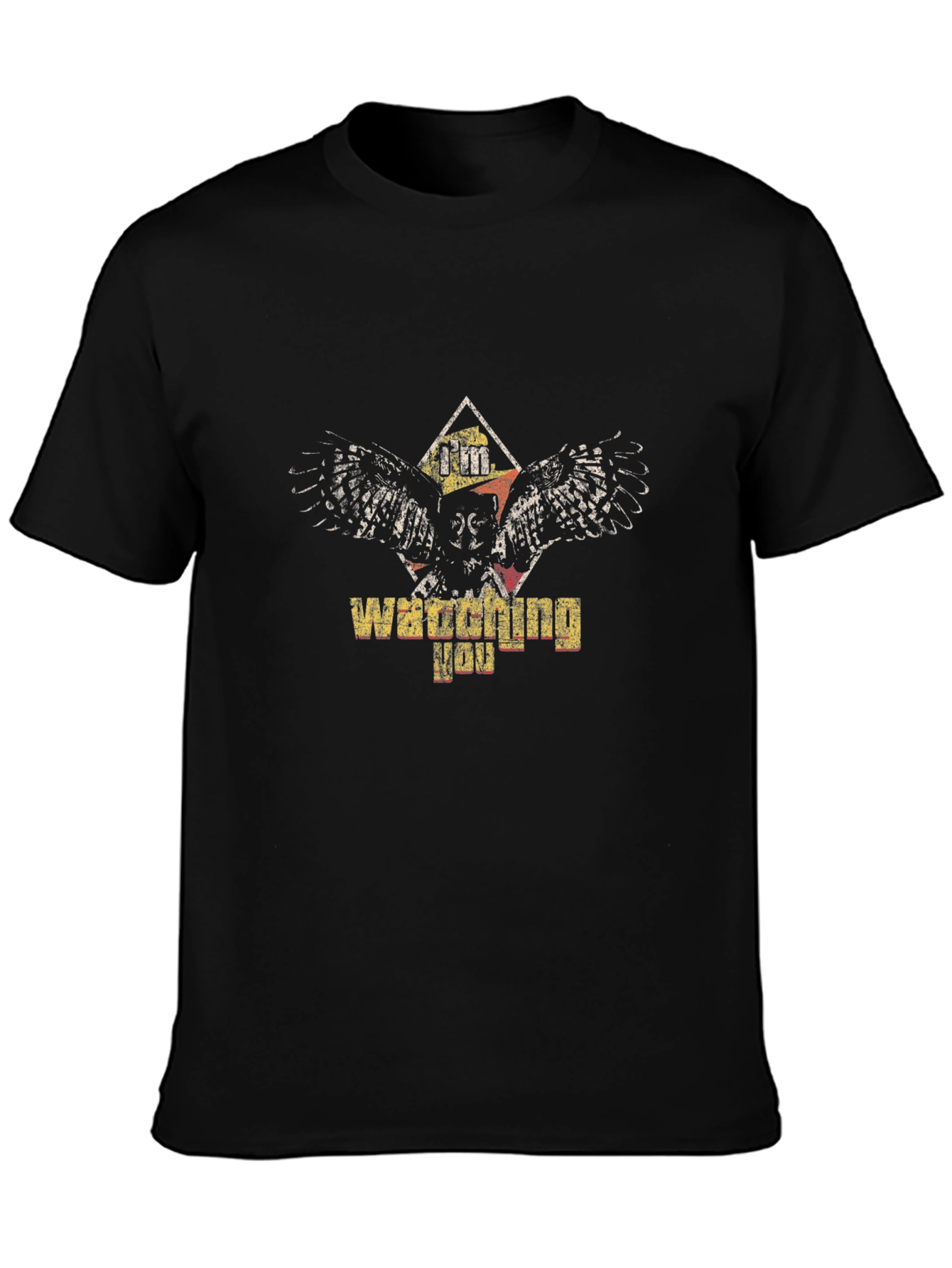 Im Watching You Owl Graphic Print Tee